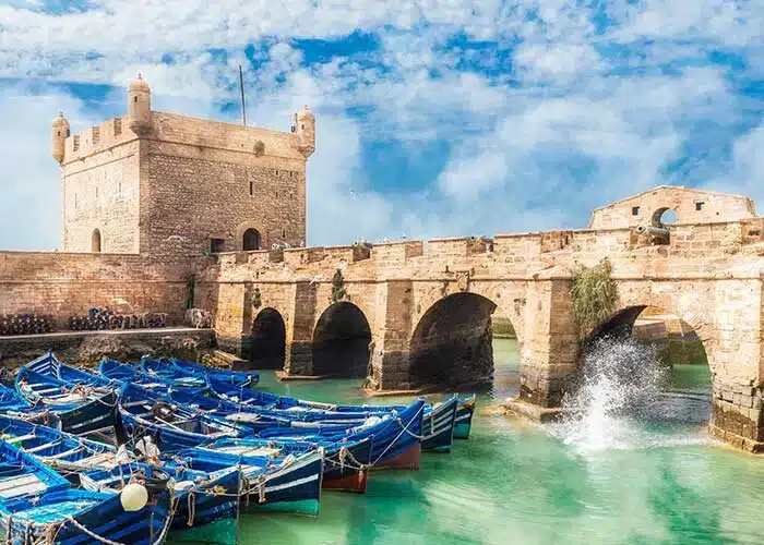 Essaouira Fishermen blue boats