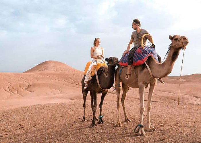 From Marrakech Agafay Desert sunset camel ride