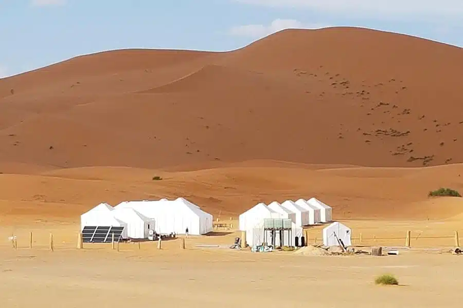 Morocco Sahara desert camp in Erg Chebbi