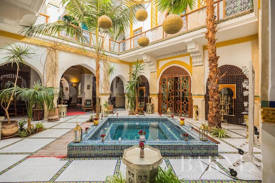 Marrakech Riad courtyard with a pool