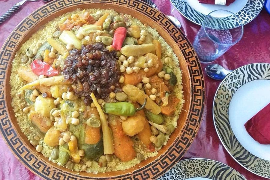 Moroccan vegetables Couscous dish