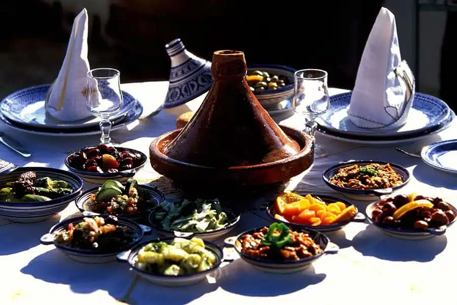 Moroccan Tagine with salads