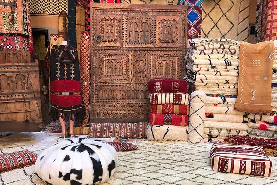 Moroccan carpet shop