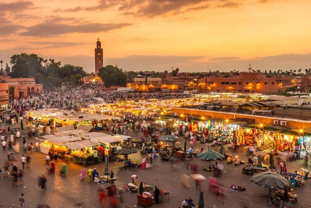 Jemaa el-Fnaa square in Marrakech one to best things to do in morocco