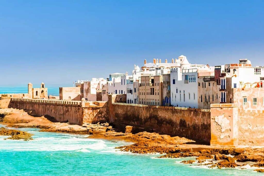 Essaouira’s fortified medina walls above Atlantic waves